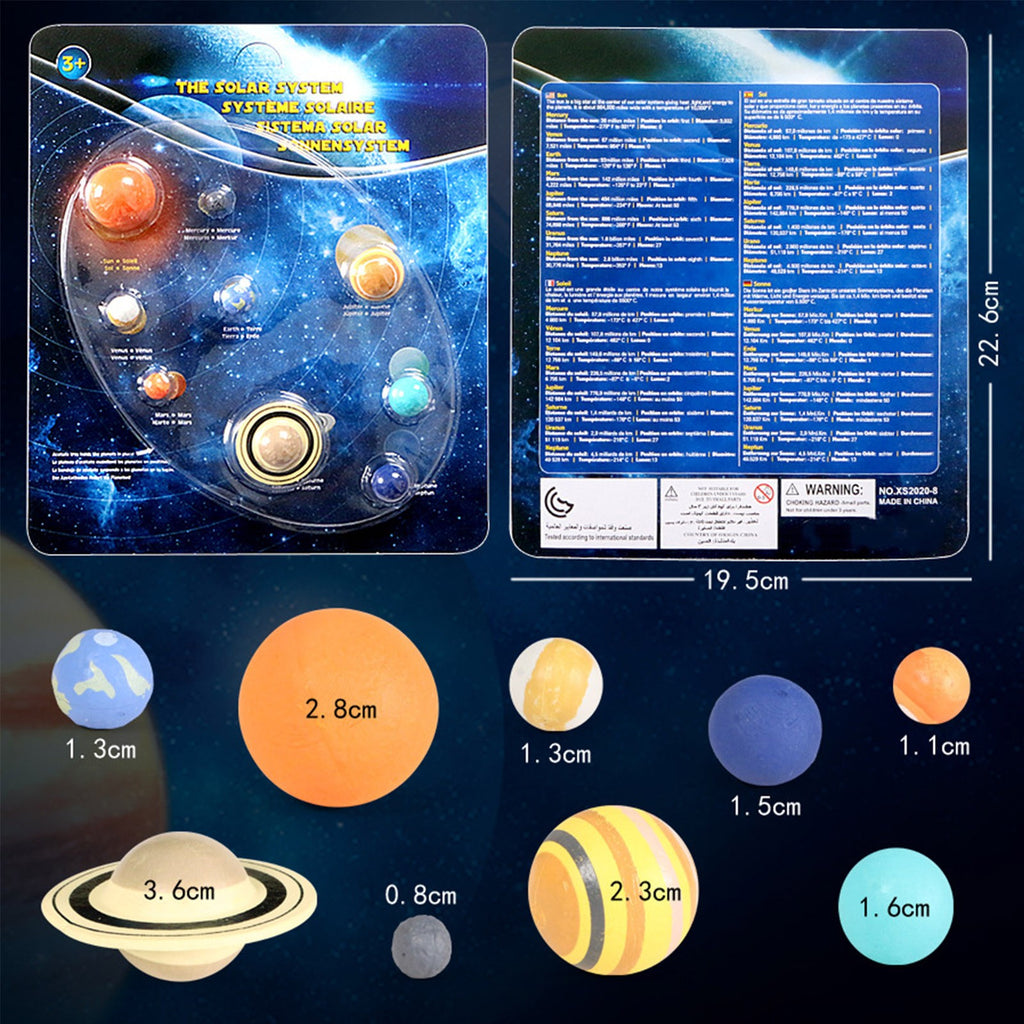 9PCS Solar System Model Kit Planet Model Teaching Toy Astronomy Science For Kids