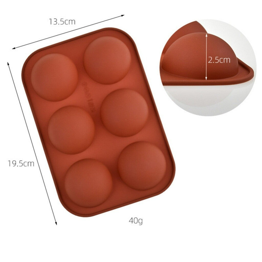 Semi Sphere Half Round Silicone Bakeware Mould Dome Chocolate Bombe Pan Baking