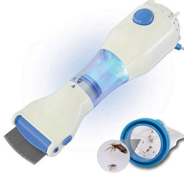 Electric Vacuum Head Nit Anti Lice Comb Brush Pet Dog Flea Filter Remover Tool
