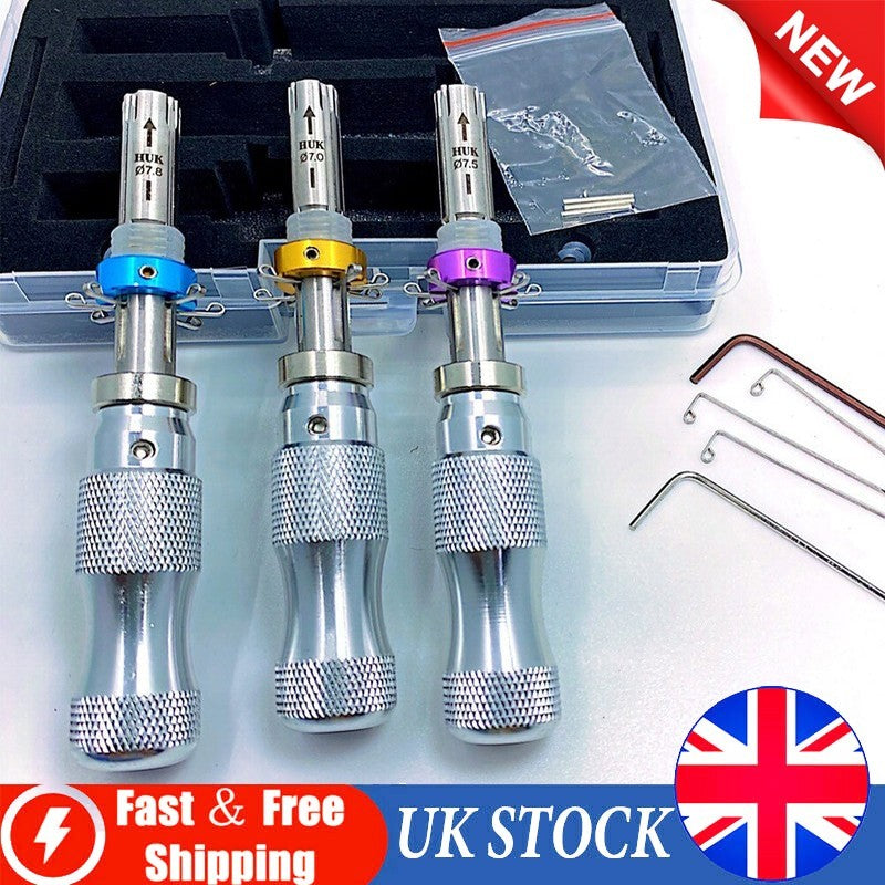 3pcs/Set Plum Tools 7 Pin Advanced Tubular Lock Accessory Part 7.0/7.5/7.8mm UK
