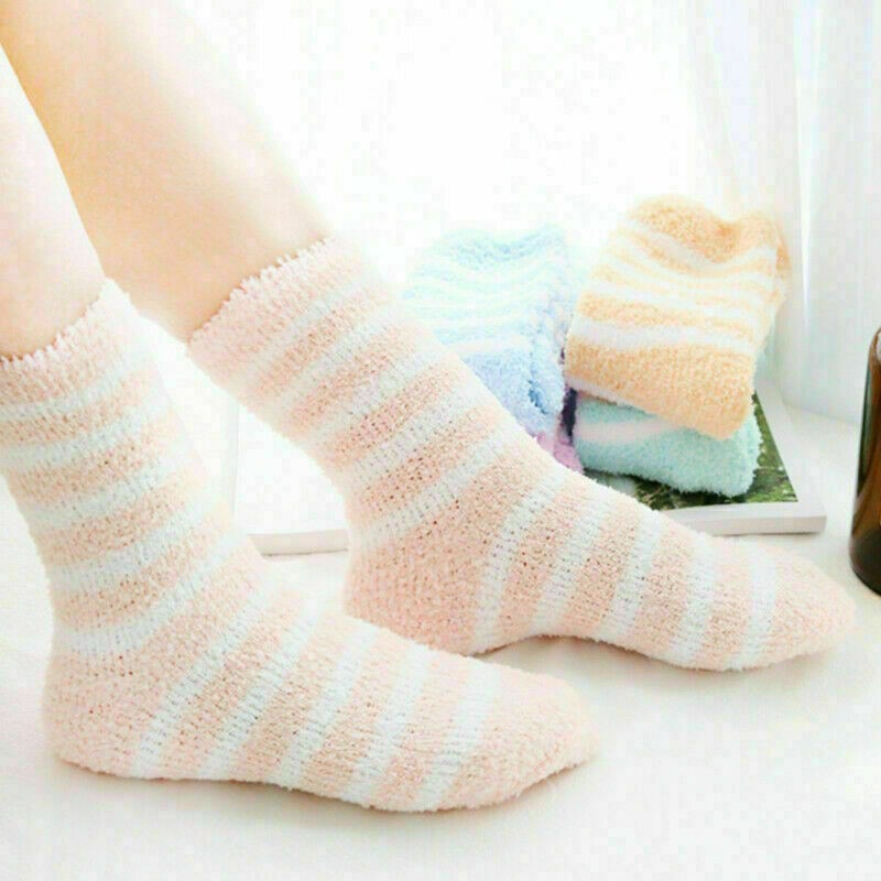 6Pairs Women Winter Warm Soft Fluffy Bed Socks Lounge Slipper Fleece Sock Random