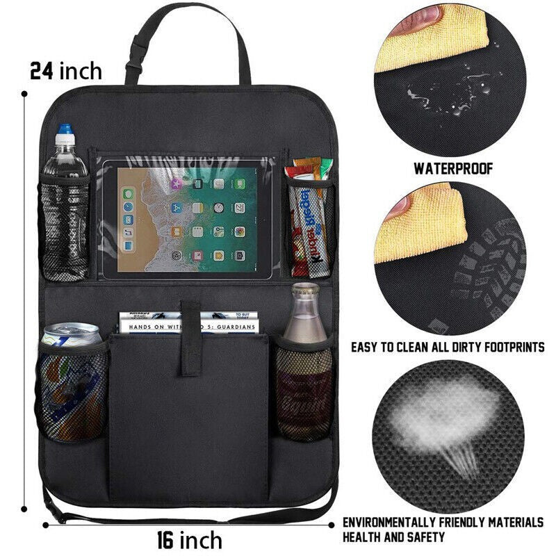 2PCS Car Seat Back Organiser Multi Pocket Storage Bag Pouch Holder Interior Tidy