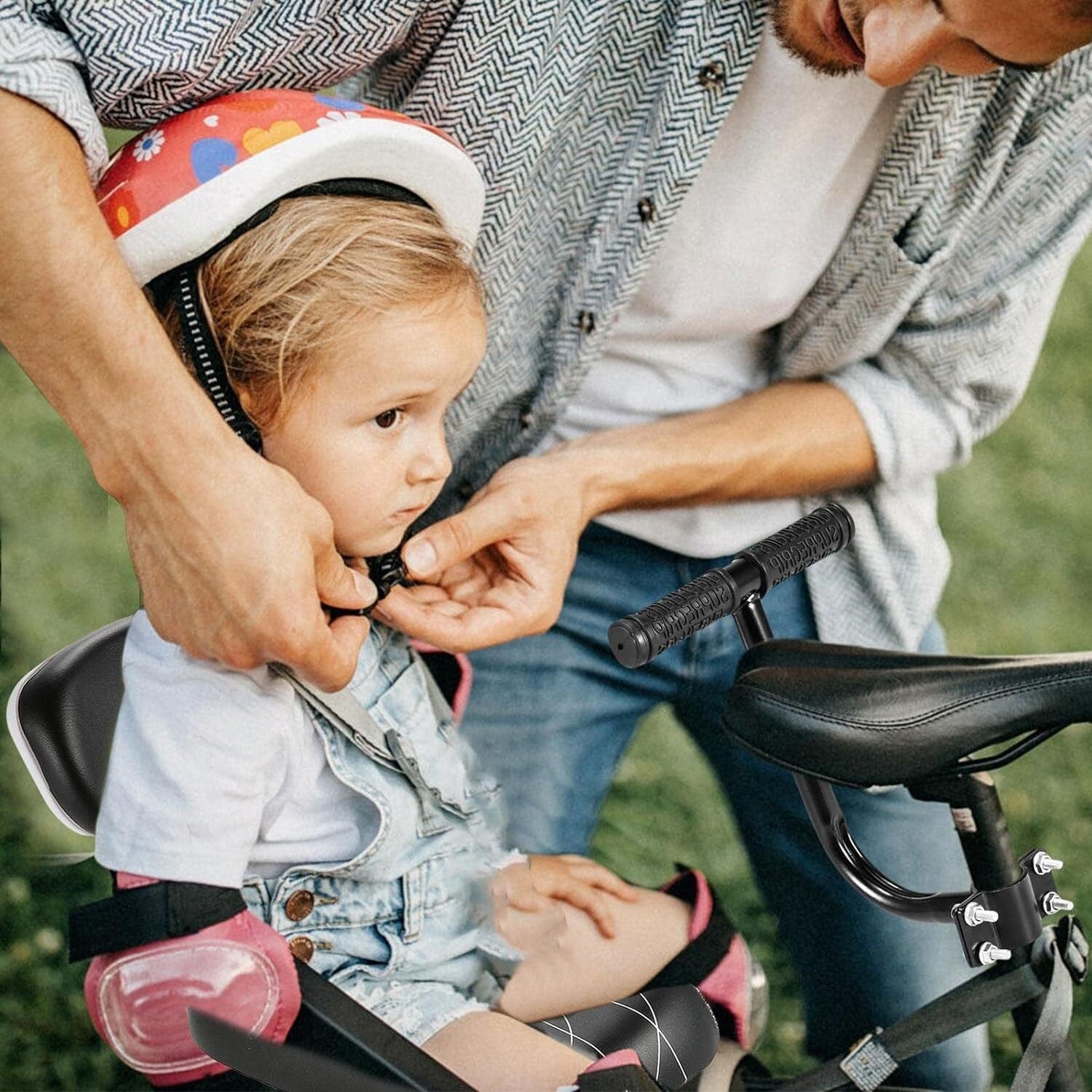 Bicycle Child Seat Kit Back Rear Seat Cushion Armrest Footrest Set Bike Back Set