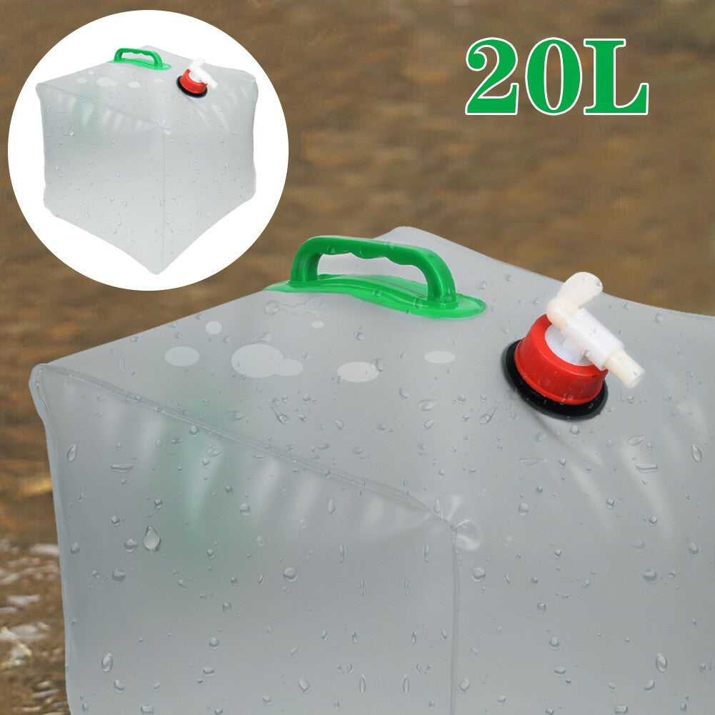 4*20L Collapsible Foldable Water Carrier Bag with Tap Camping Storage Container