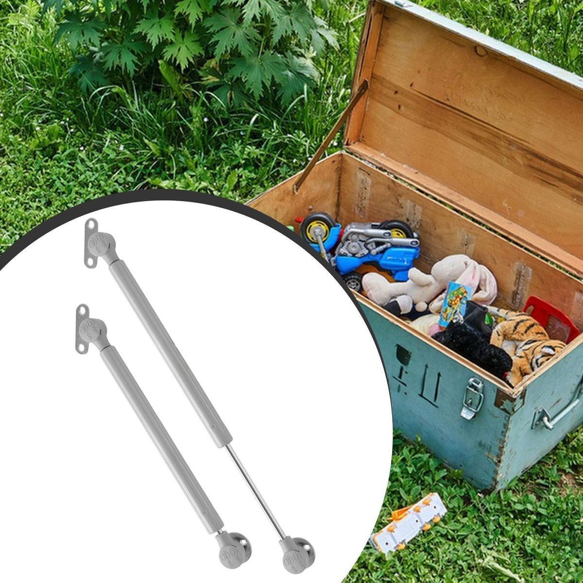 2Pcs Toy Box Hinges Soft Close Wooden Box Lid Stay Gas Strut Spring Hinges