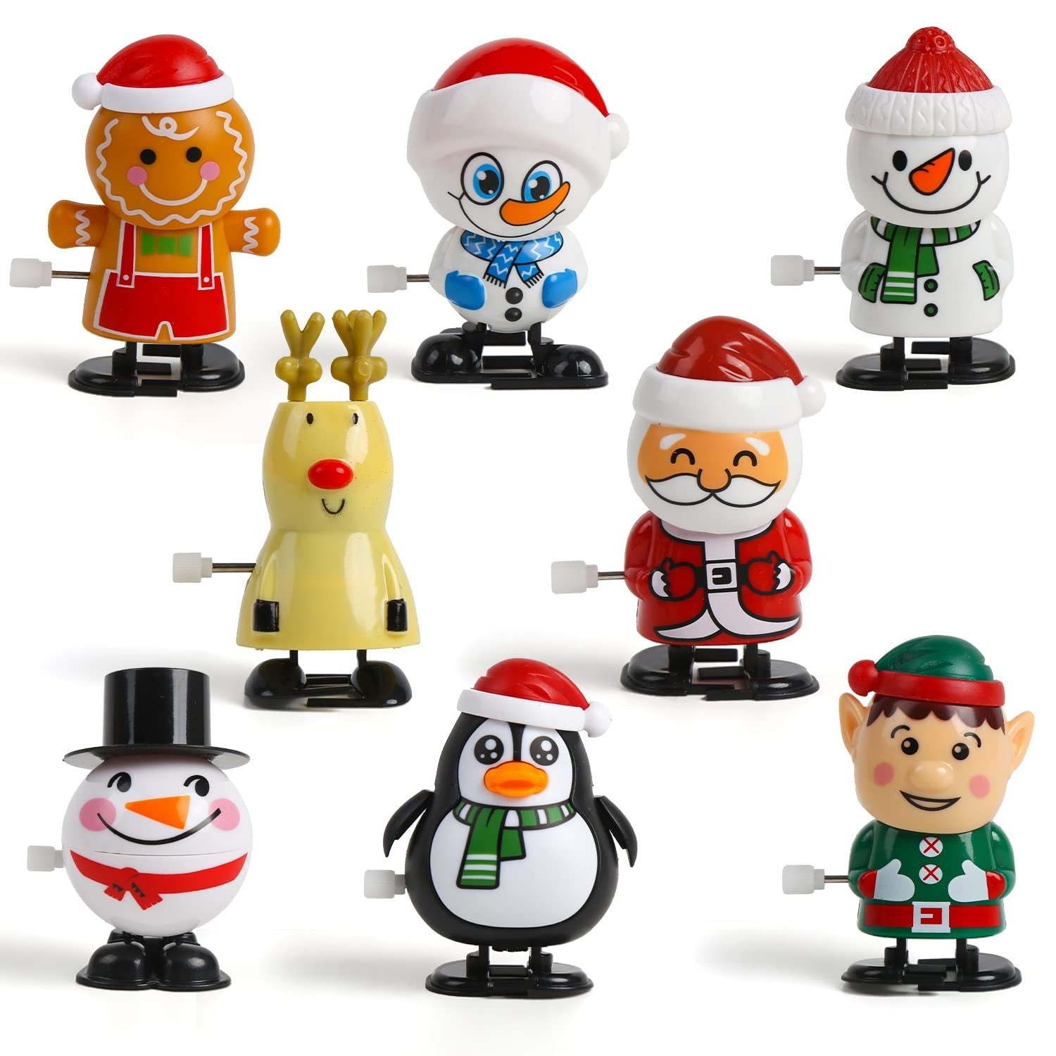 8 Pack Christmas Wind Up Toys Assortment Stocking Fillers Kids Party Gifts