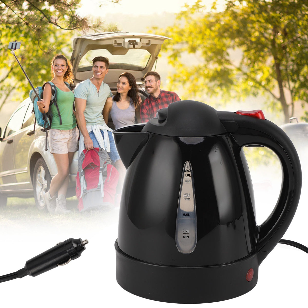 Portable 24V 1000ML Fast Boil Kettle For Lorry Trucker Travel Water Pot
