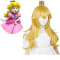 Mario Peach Blossom Princess cosplay wig long hair and crown headpiece