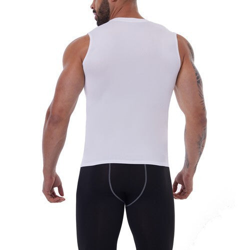 Men's Slimming Body Shaper Vest Gynecomastia Compression Shirt Tummy Control Top