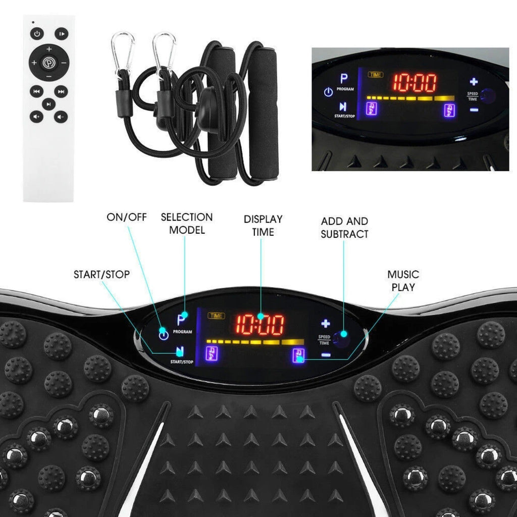 Vibration Plate Body Shaker Massage Fitness Machine Oscillating Power 3D Silent