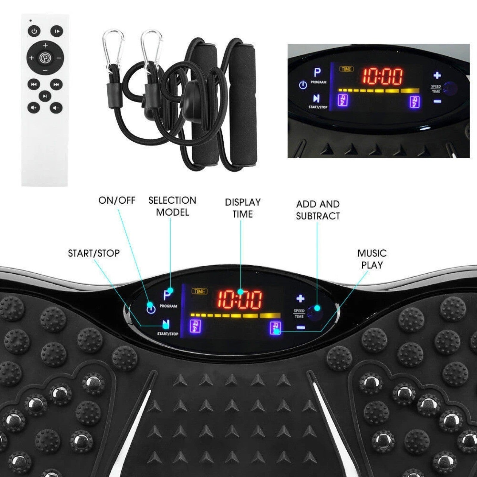 Vibration Plate Body Shaker Massage Fitness Machine Oscillating Power 3D Silent