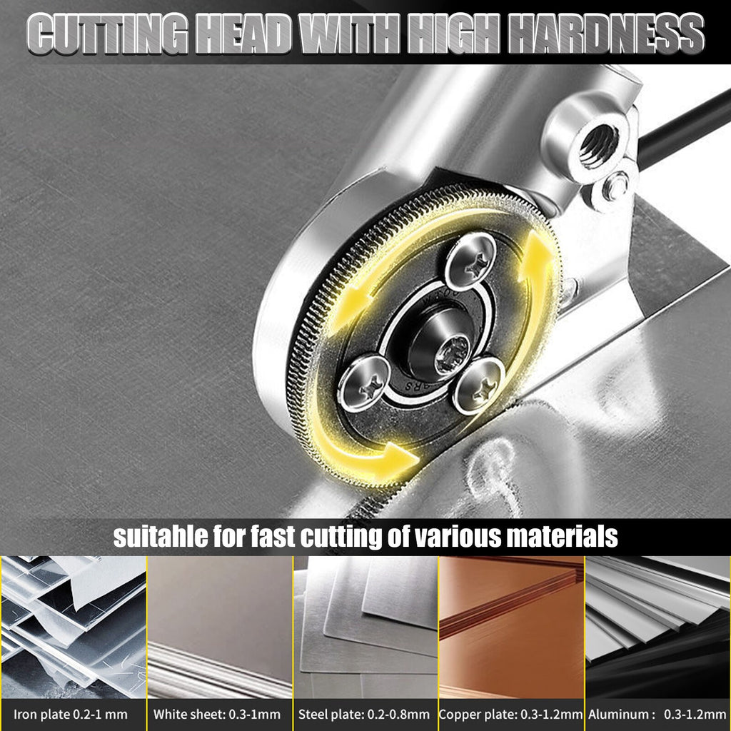 Metal Sheet Cutter Nibbler Saw Electric Drill Shears Plate Cutter Attachment UK