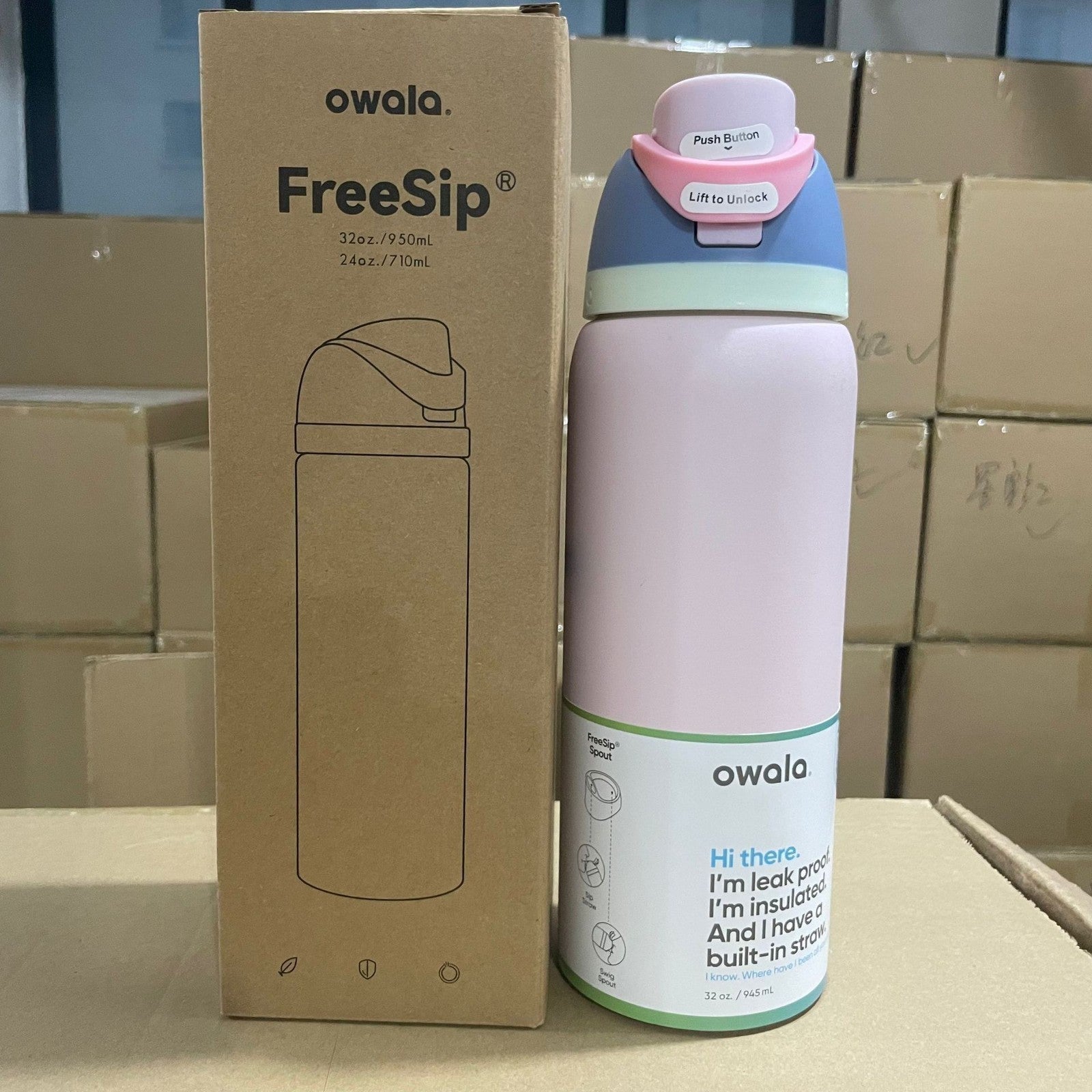 Owala Urban Outfitters Exclusive Tied and Ture FreeSip Blue Bow Bottle 24/32 Uk