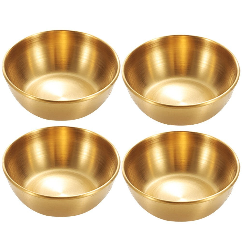 4 Pcs Stainless Steel Ingredient Bowls Metal Small Bowls for Kitchen