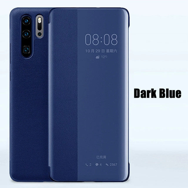 For HUAWEI P30 Pro Protective Case Smart View Window Leather Flip Cover