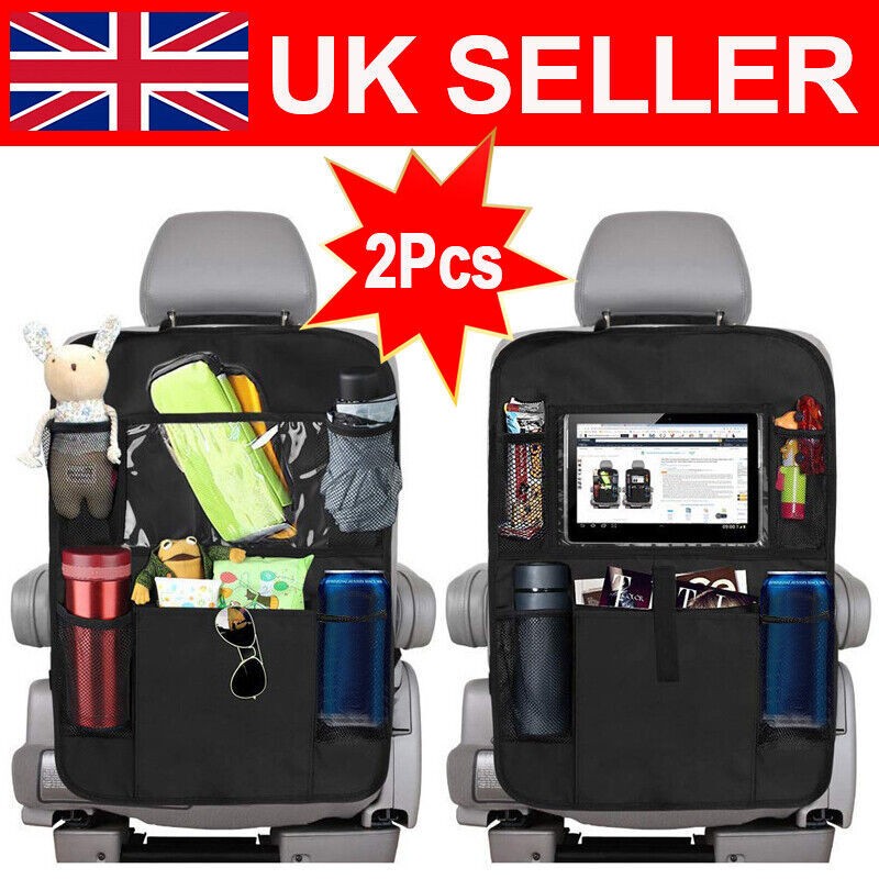 2PCS Car Seat Back Organiser Multi Pocket Storage Bag Pouch Holder Interior Tidy