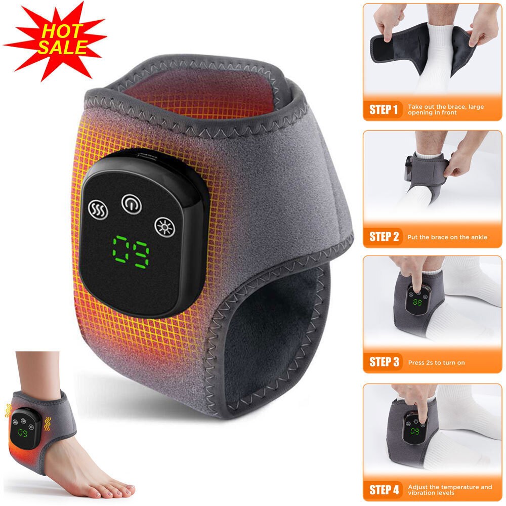 Cordless Foot Ankle Massager 5 Heat 3 Modes for Plantar Fasciitis Pain Relief UK