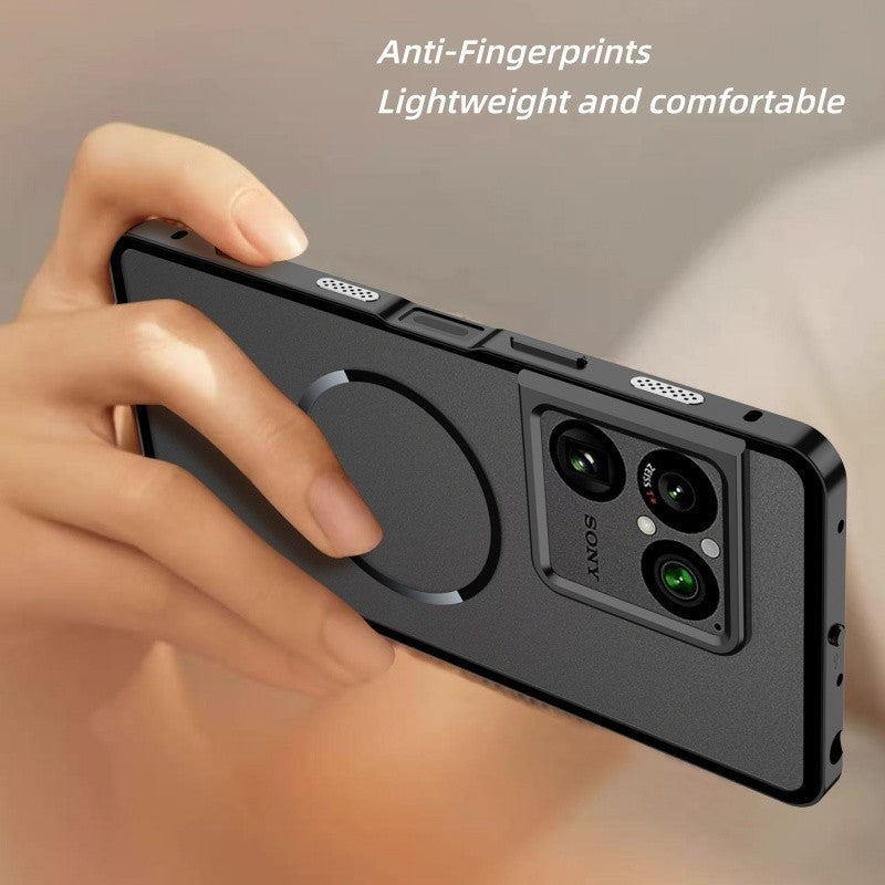 Hybrid Magnetic Metal Bumper Clear Matte Back Case For Sony Xperia 1 VIII 2026