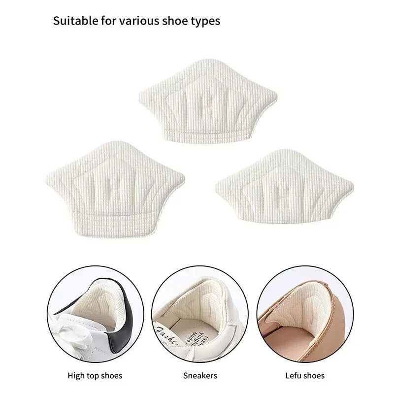 6pcs Back of Heel Cushion Inserts Mesh Heel Grips Pads for Boots Loose Shoes