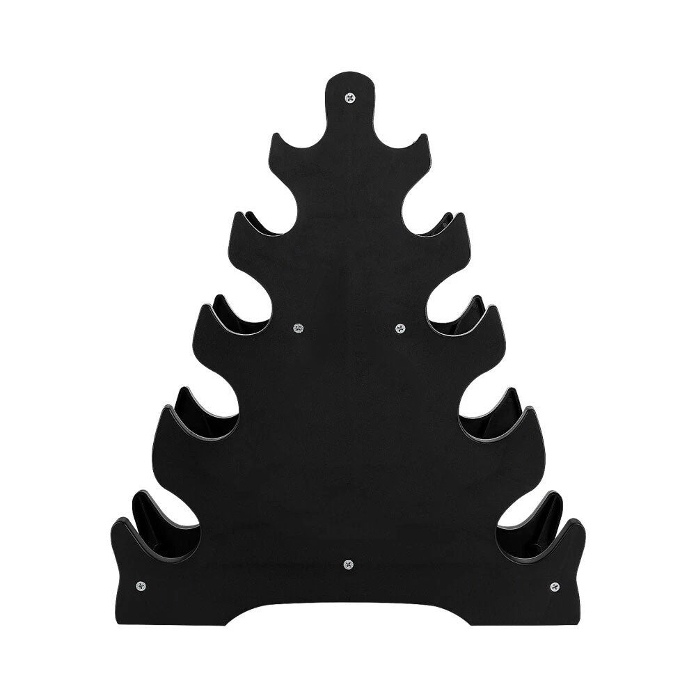 UK 5 Tier Dumbbell Rack Heavy Duty Weight Stand Home Gym Storage Shelf Black