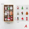 Christmas Tree Ornaments Set 9PCS Hanging Mini Glass Christmas Tree Decorations