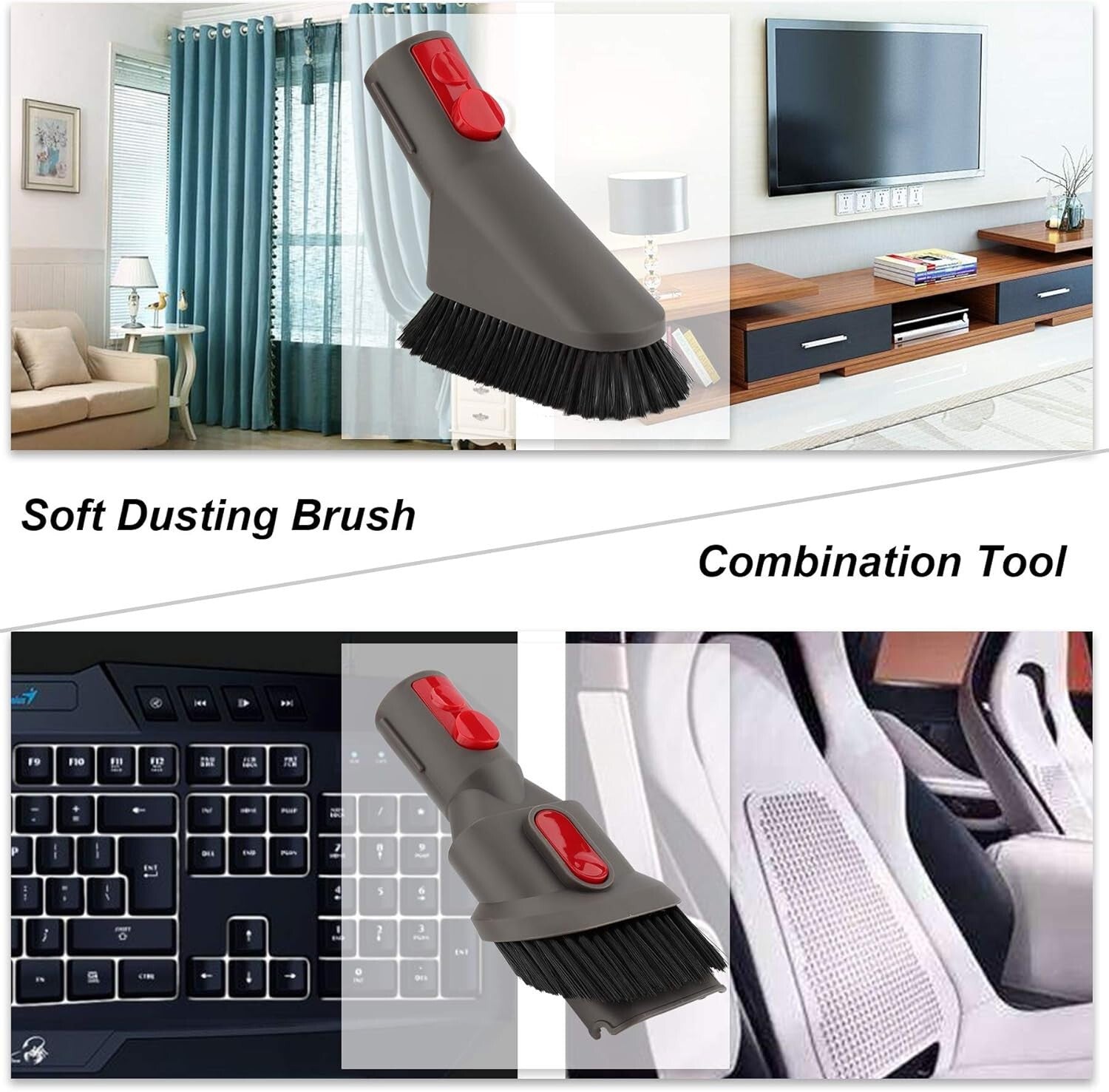6Pcs Brush Attachment Kit for Dyson V7 V8 V10 V11 V12 Vacuum Cleaner Accessories