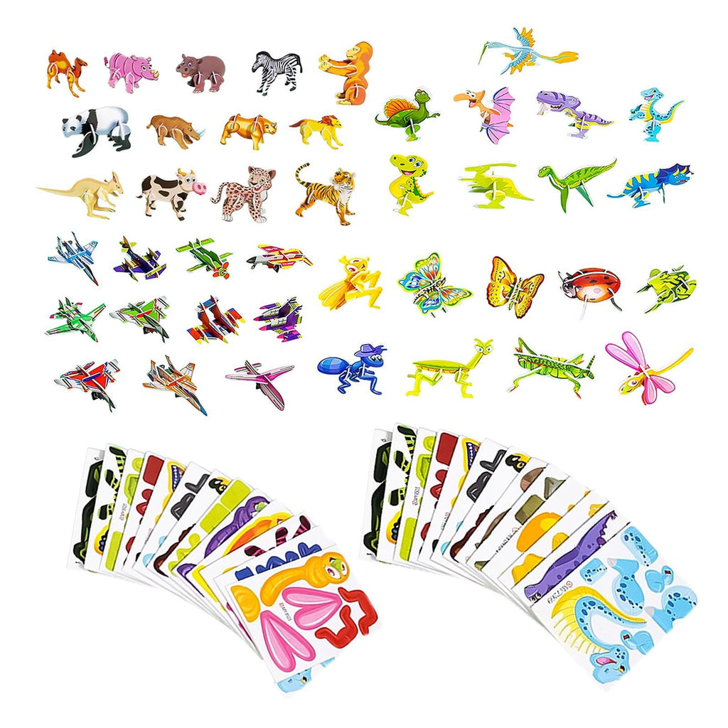 100pcs/Set 3D Cartoon Puzzles Educational Toys DIY Puzzles for Kids UK
