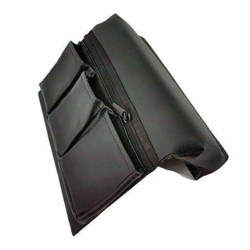 Car Window Armrest Hanging Bag Storage Box Pocket Organizer Phone Holder Black -