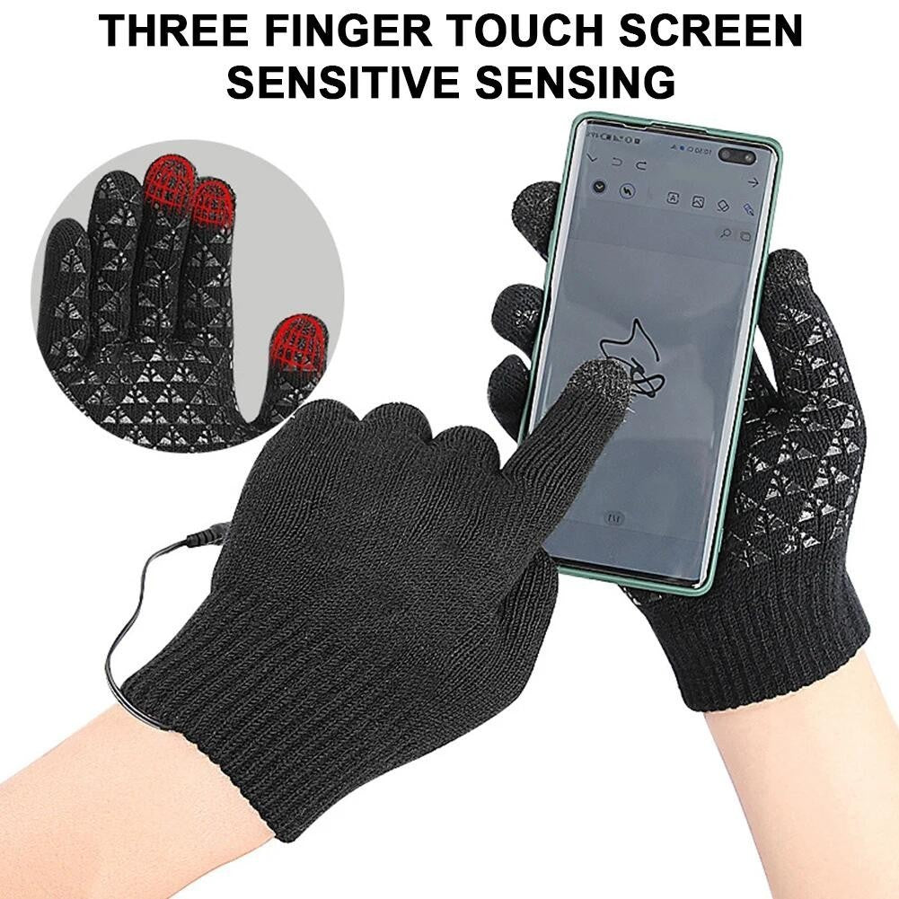 Electric Heated Gloves USB Rechargeable Insulated Warm Thermal Gloves Winter UK