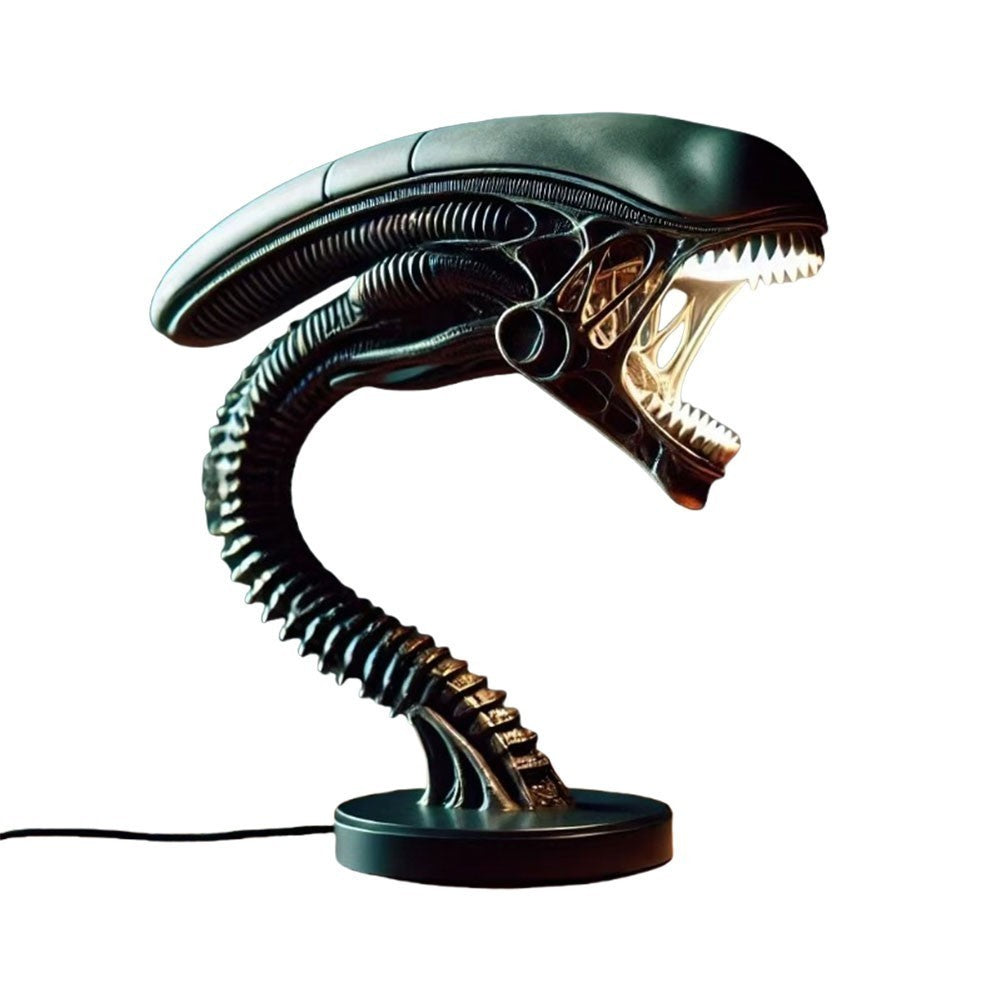 Alien Head Specimen Glow Table Lamp Xenomorph Aliens LED Lamp New Resin
