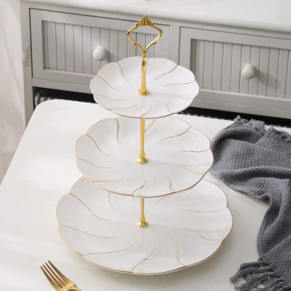 10X 3 Tiers Cake Plate Cupcake Stand Rack Fittings Handle Rod Wedding Party
