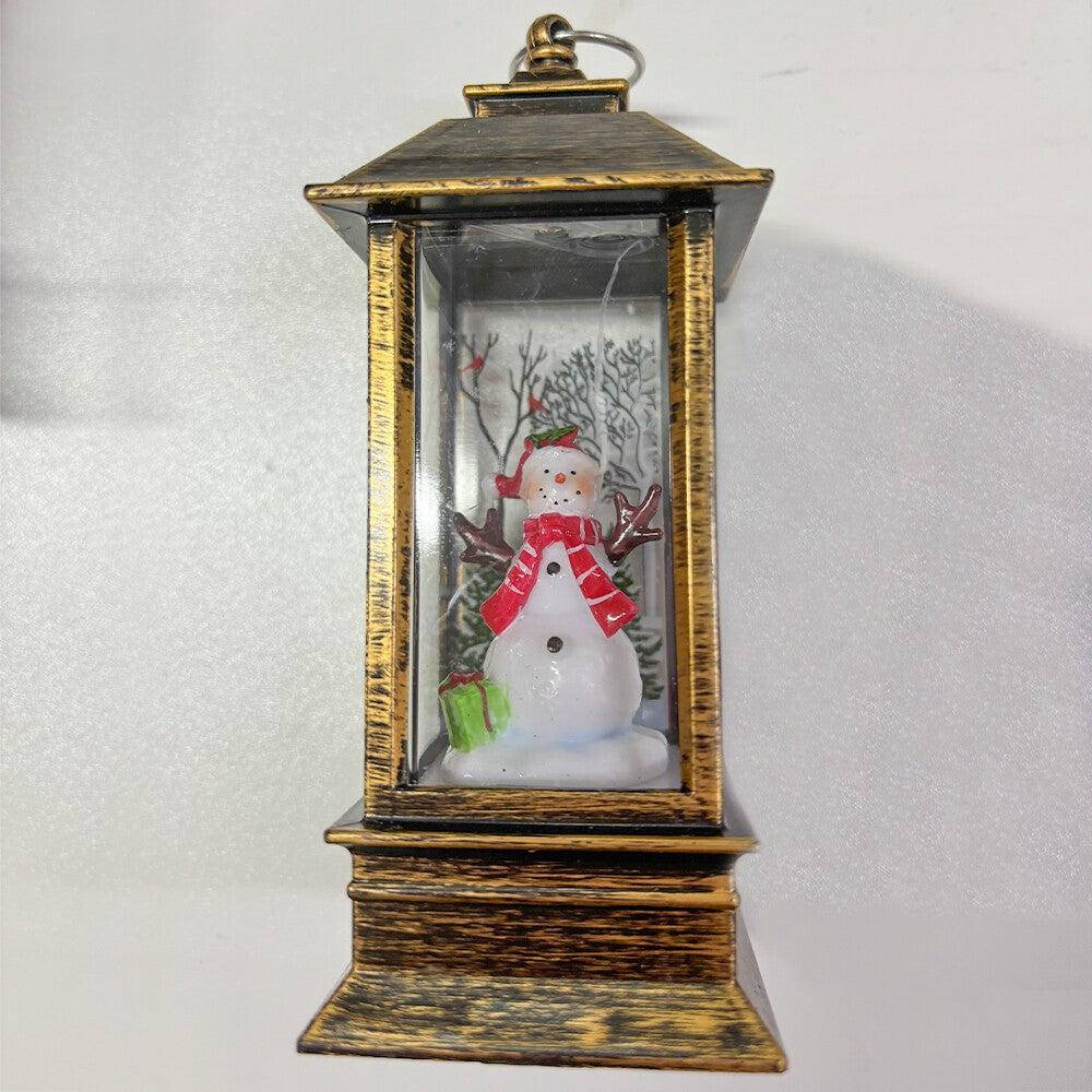 Christmas Snow Globe Lantern LED Light Santa Hanging Night Lamp UK