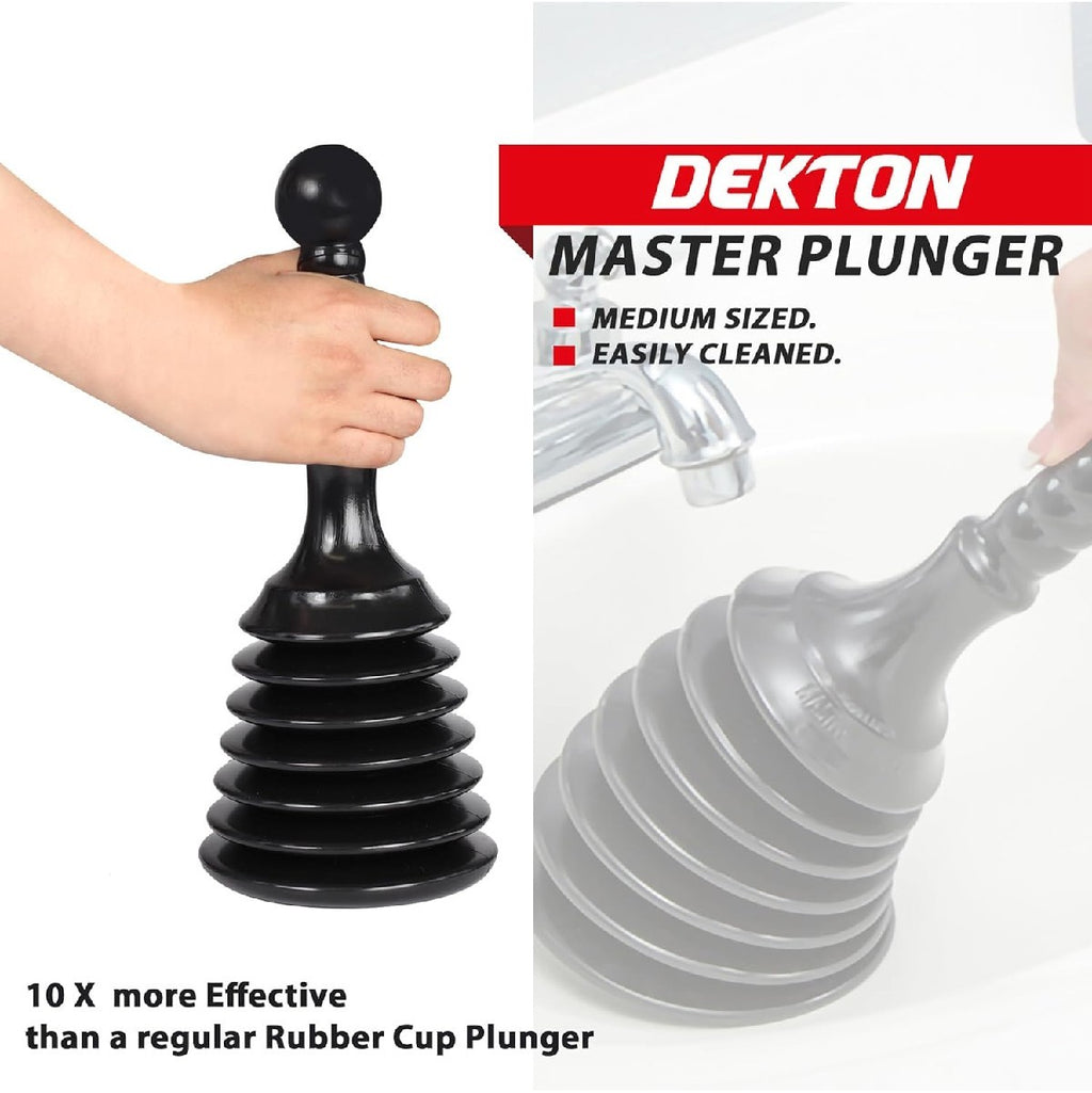 Heavy Duty Sink Plunger Clear Unblock Unclog Drains Sinks Toilets Showers Waste
