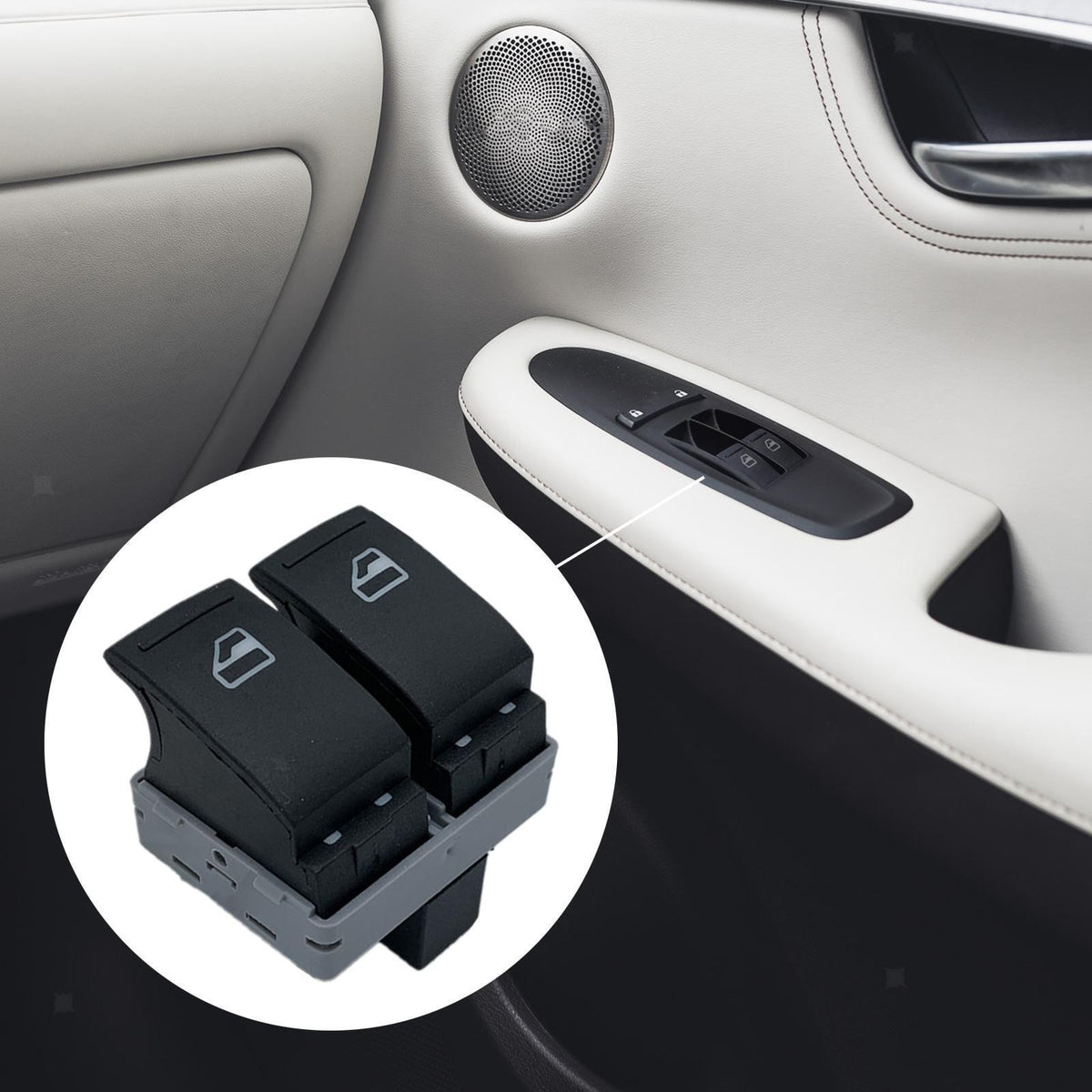 Driver Side Electric Door Window Double Switch Replacement 7E0959855A for