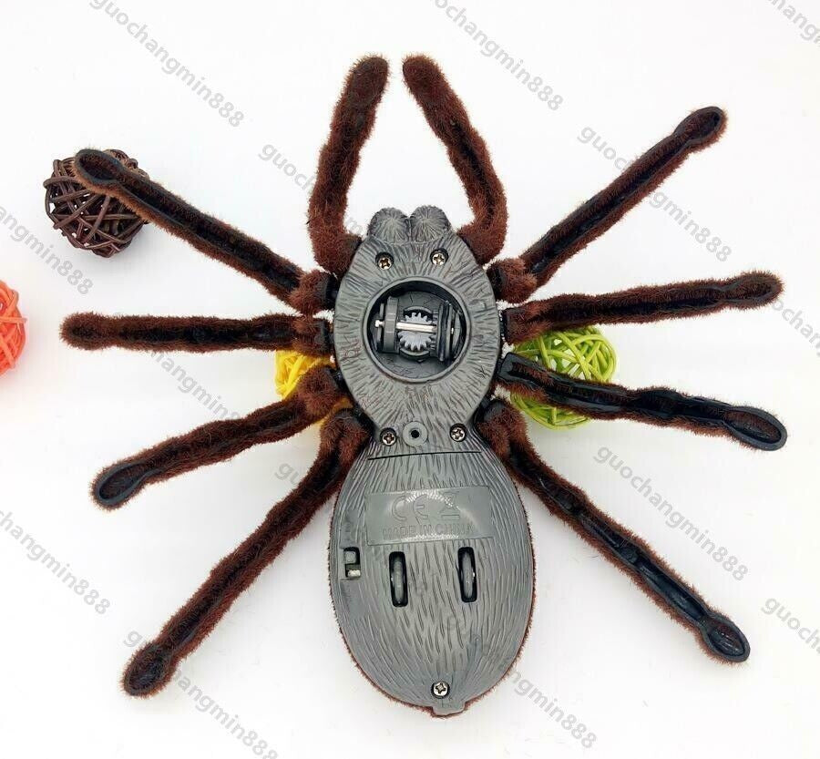 RC Tarantula Plush Spider Scary Prank Toy Infrared Remote Control for Children