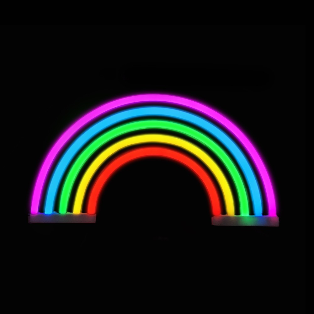 Colourful Rainbow LED Neon Light Stand Wall Bar Lamp Home Nursery Children Room