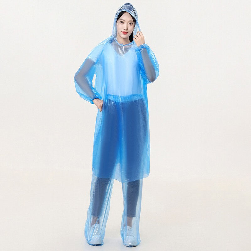 10pcs Disposable Raincoat Rain Pants Waterproof Outdoor Camping Rain Poncho.*