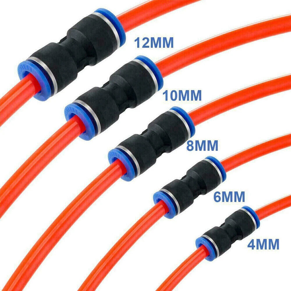 50x Straight Push Connectors Pneumatic Connect Fittings Air Line Quick Hose sets