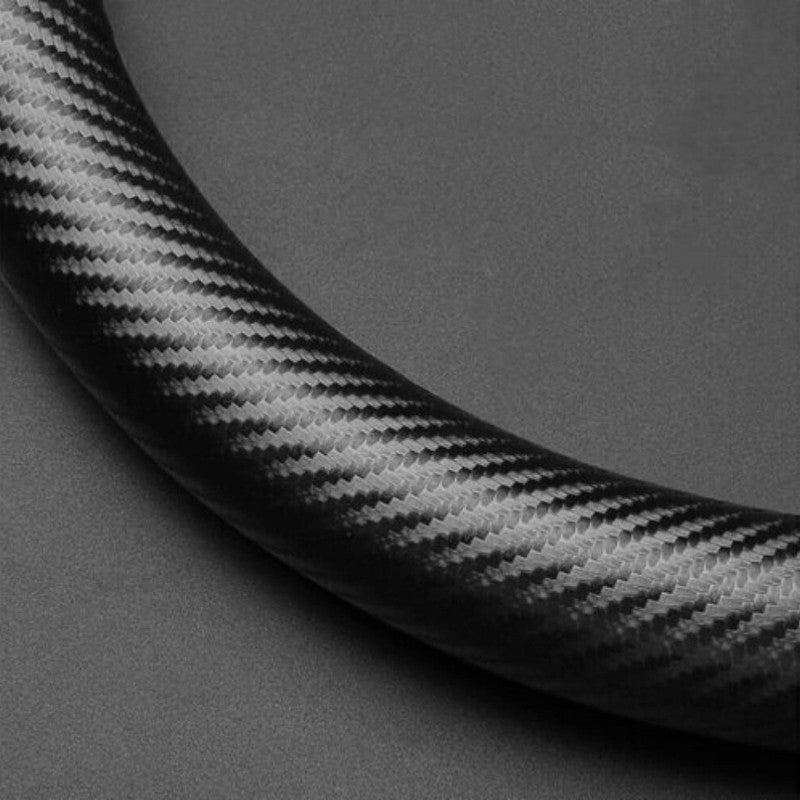 15" PU Leather+Carbon fiber Steering Wheel Cover For 1950-2026 BMW All Cars