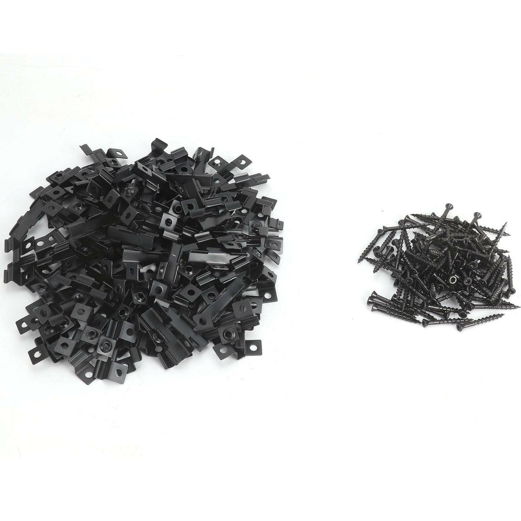 100x Composite Decking Clips 3mm Hidden Fasteners with Screws, Stainless Steel