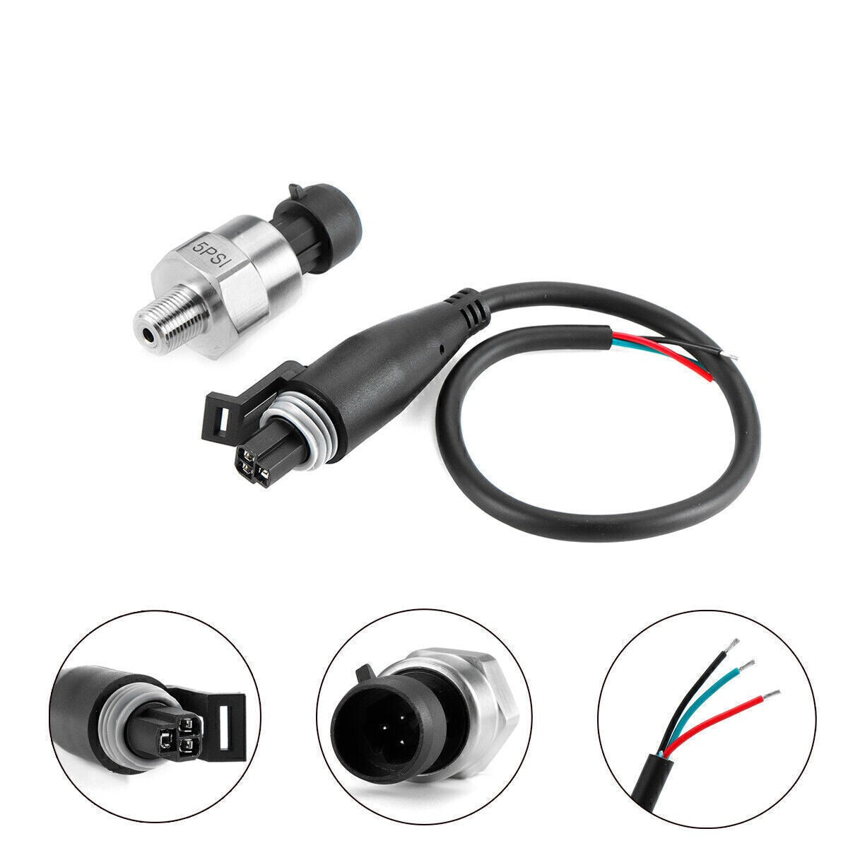 1/8"NPT Pressure Transducer Sender Sensor Oil Fuel Air Water Gas