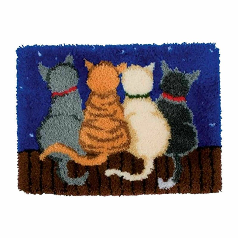 DIY Latch Hook Rug Making Kit, Fun Craft Activity for Kids, Parents & Beginners