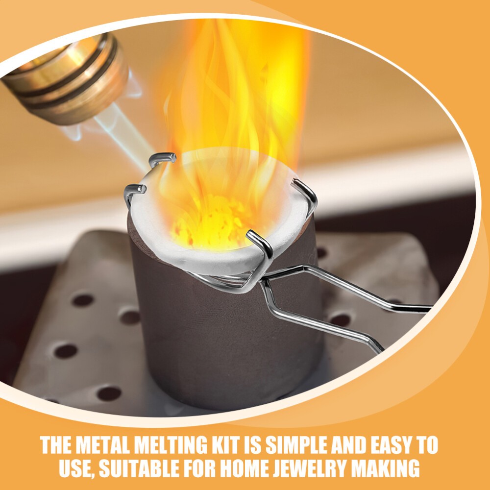1 Set Metal Melting Kit Crucibles Bowl And Crucible Tongs Crucibles Metal