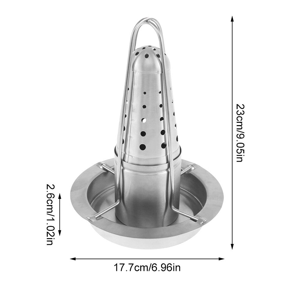 BBQ Beer Can Chicken Roaster C/Vertical Nonstick Grill Rack Chicken Holder Stand