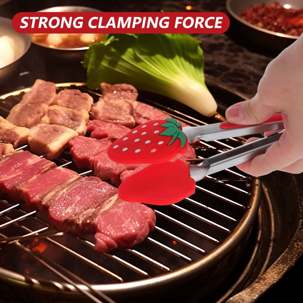 Locking Kitchen Tongs Heat Resistant Salad Air Fryer Heavy Duty BBQ