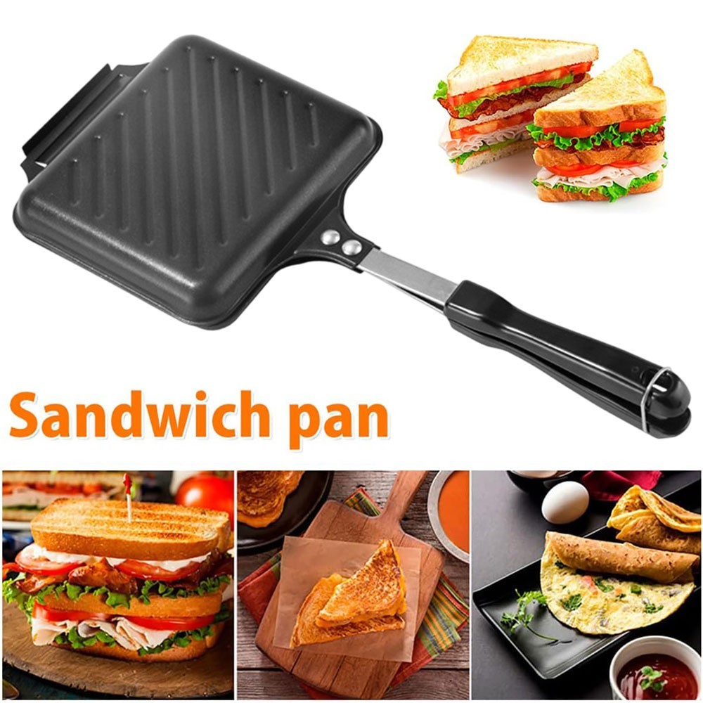 Sandwich Toastie Maker Non-stick Toaster Machine Breakfast Camping Stove Toaster