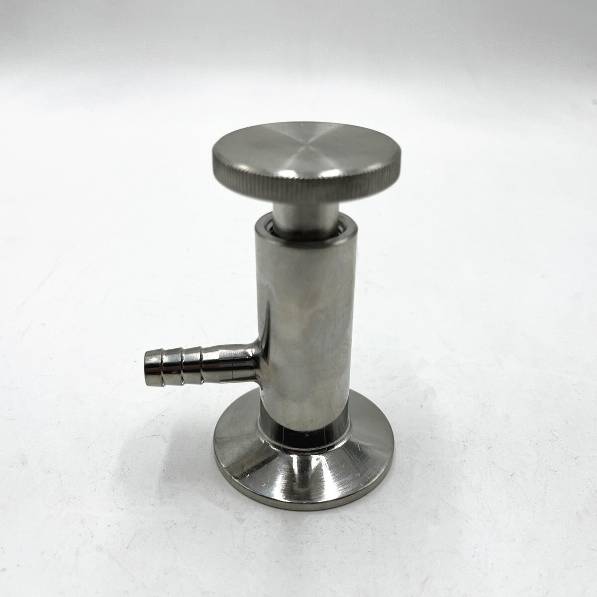 1/2" Clamp OD 50.5MM Sanitary Sampling Valve 316 Stainless Steel Silicone Seal