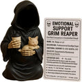 1pc Emotional Support Grim Reaper Figurine Spooky Resin Statue Home Office Decor