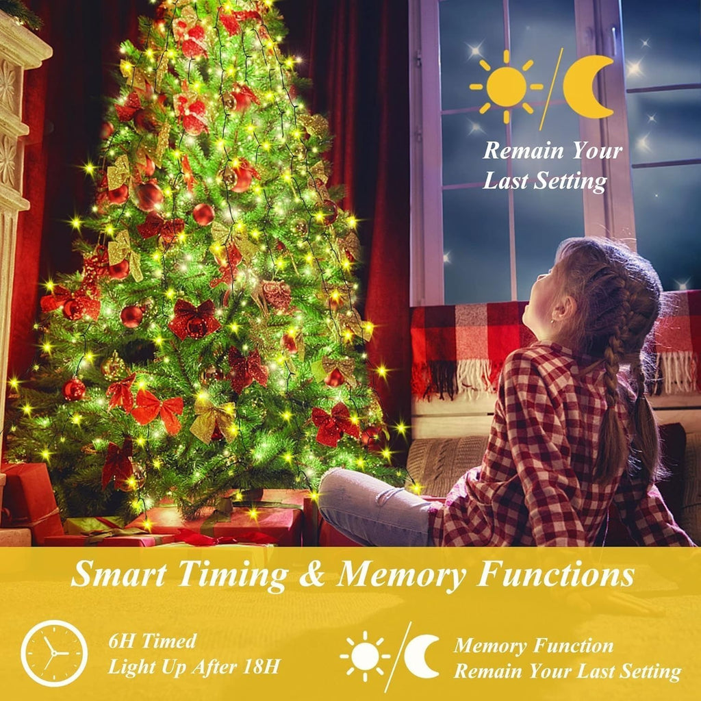 Christmas Lights for Tree Top 200 LEDs Christmas Tree Lights with Remote