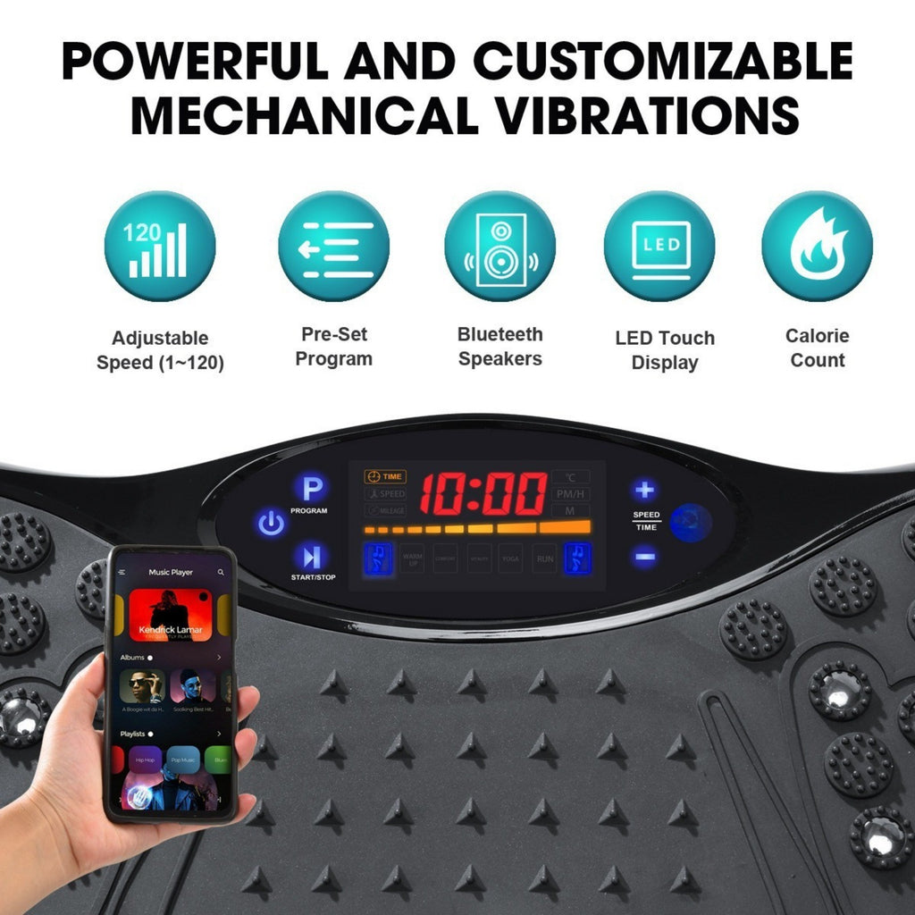 Vibration Plate Body Shaker Massage Fitness Machine Oscillating Power 3D Silent